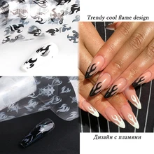 

10 Rolls Nail Fluorescent Flame Star Nails Stickers Paste Fluorescent Nail Flame Star Transfer Box Nail Stickers Nail Decoration
