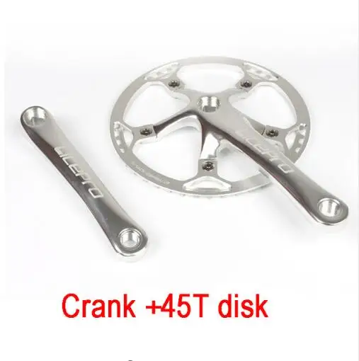 45T SLIVER High Quality Single Chainring Crank Professional Bicycle Crankset Chainwheel 45T 47T 53T 56T 58T BCD 130mm For Bike Accessories - Цвет: 45T SLIVER