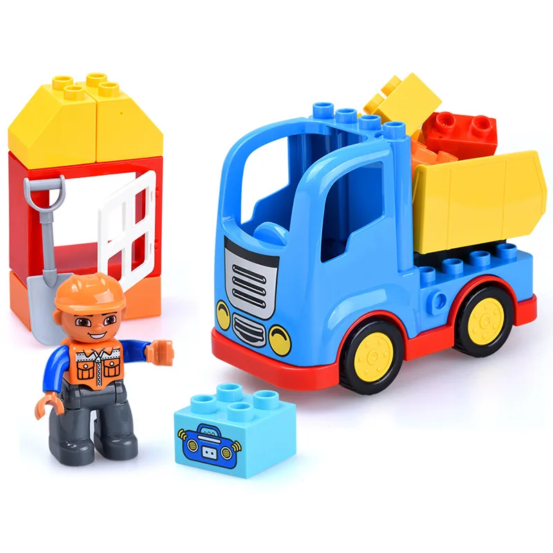 

Princess Music Children ENLIGHTEN Building Blocks Large Particles Baby Educational Assembled Building Blocks Bustling City Car T