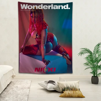 

Custom High Quality Nicki Minaj Hanging Tapestry Home Party Decoration Tapestries Photo Background Cloth Table Cloth Wall Tapes