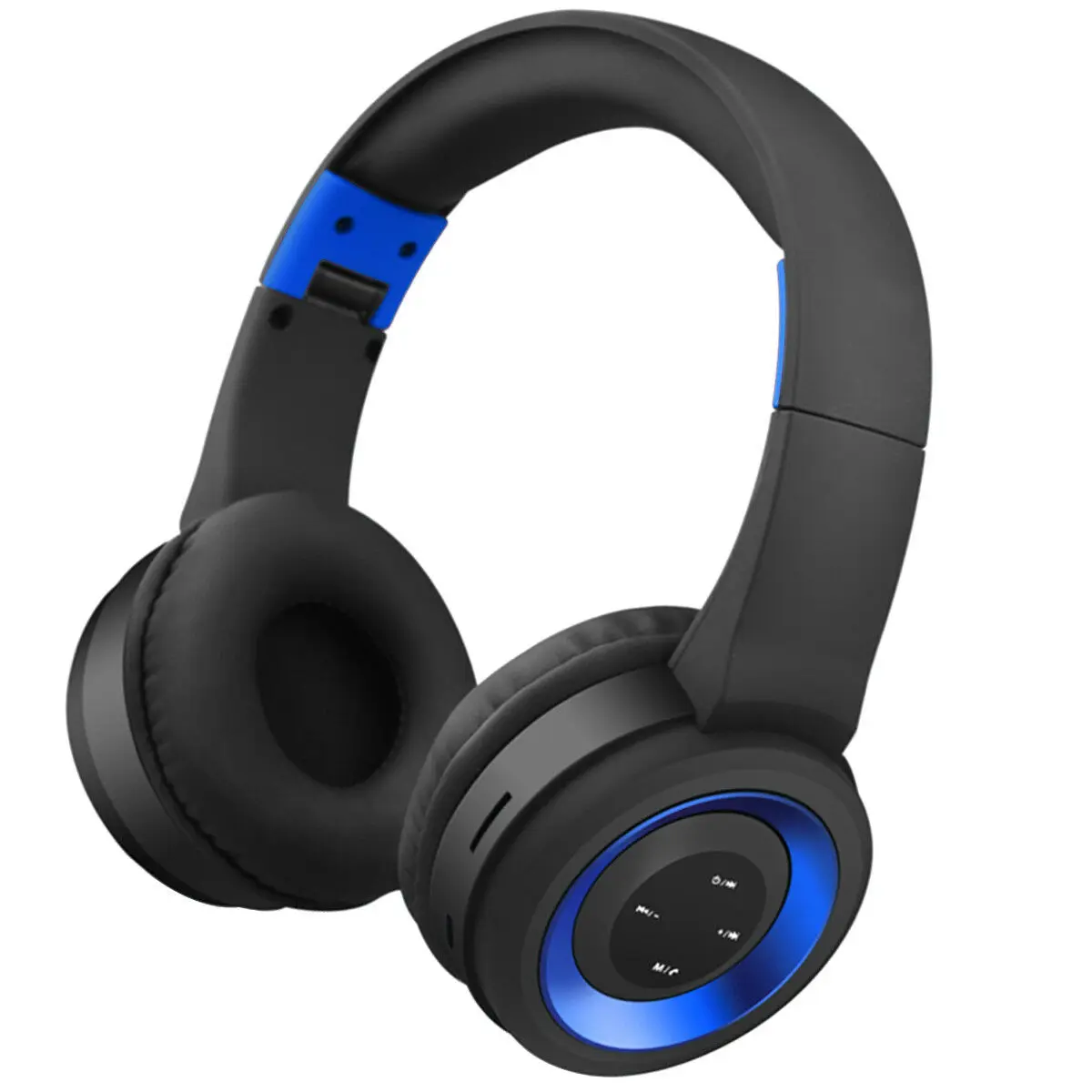 Wireless Headphones Bluetooth Headphone Foldable Headset With MIC Support TF Card For Phone PC MP3 Player Bluetooth Headphone - Цвет: Синий
