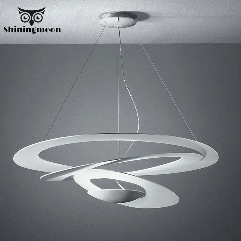 Nordic Creative Spiral Pendant Lights Modern Designer Restaurant Kitchen Hanging Lights Cafe Club Hotel Living Room Pendant Lamp