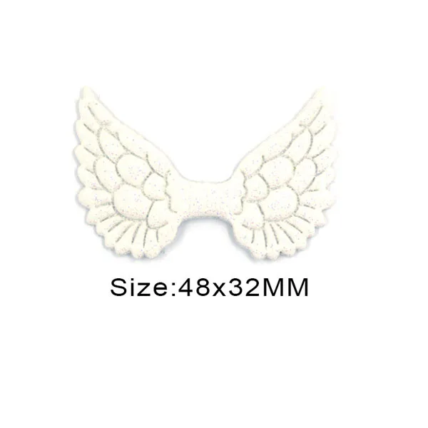 White Small Wing 20 шт. блестящих порошковых пластырей для одежды крылья ангела, швейные Пластыри для головных уборов, аксессуары ручной работы, тканевые наклейки - Цвет: White Small Wing