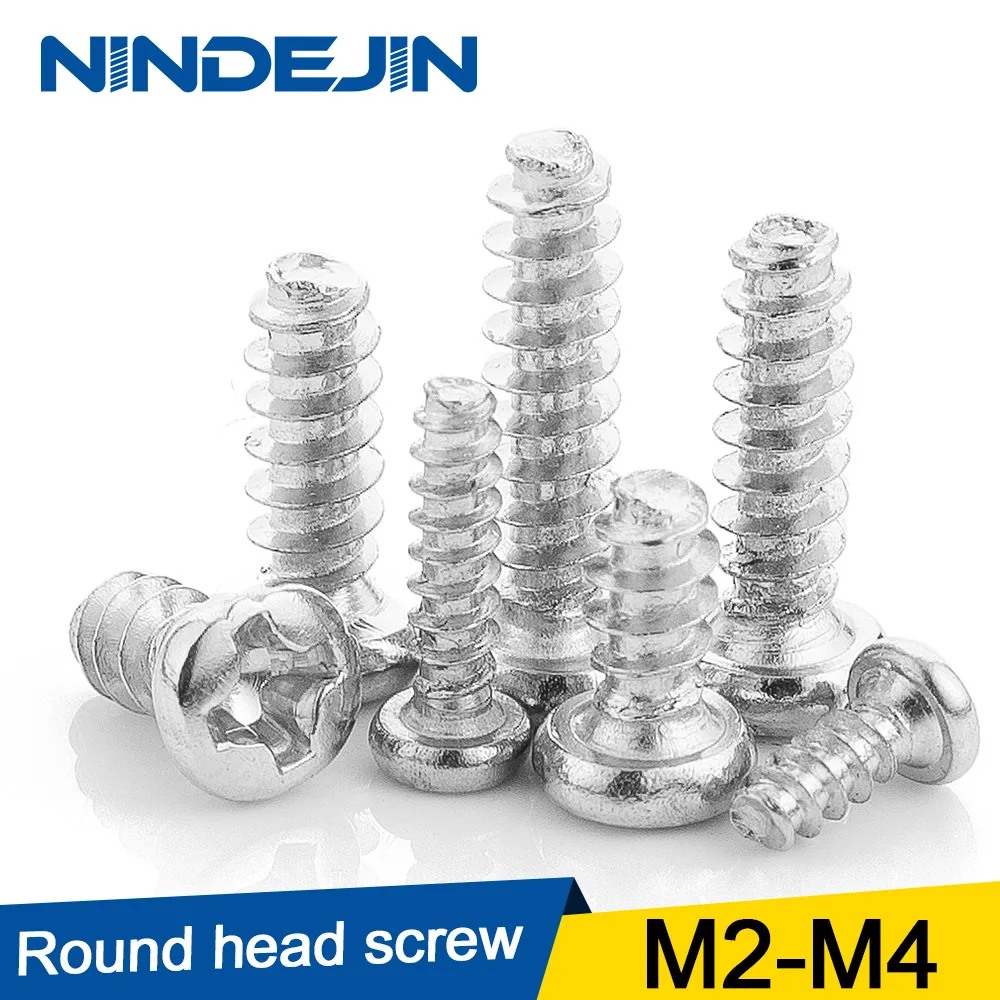Micro Screw Round Head Washer Self Tapping Screws Ni-plated M1.7 M2 M2.3 M2.6