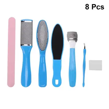 

1 Set/8 Pcs Pedicure Set Multifunctional Foot File Exfoliator Dead Skin Remover Foot Grinder Pedicure Accessories With Box