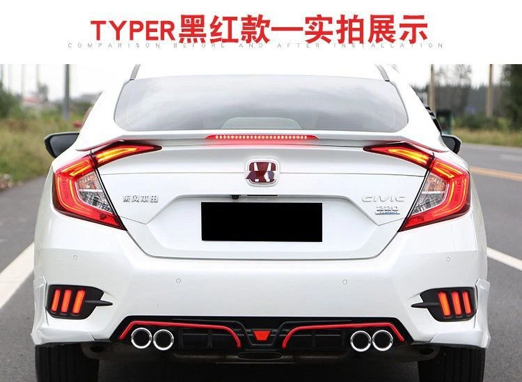 Для Honda Civic Body kit спойлер- для Civic BCK ABS задний спойлер передний бампер диффузор защитные бамперы