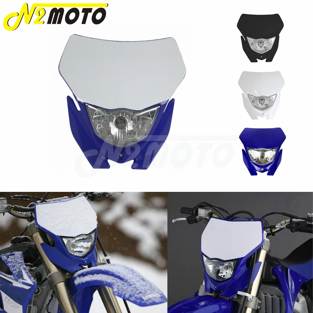 Белая фара для мотокросса H4 12 в 35 Вт двойной спортивный комплект Yamaha WRF250/400/426/450 YZ