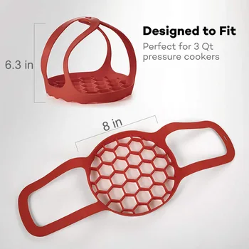 

Pressure Cooker Sling Steamer Silicone Bakeware Lifter Instant Pot Accessories for 3/6/8 Qt Anti-scalding Egg Steamer Rack