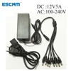 Escam DC 12V 5A Power Supply Adapter + 8 Split Power Cable for CCTV Security Camera DVR Analog AHD TVI CVI camera DVR Systems ► Photo 1/6