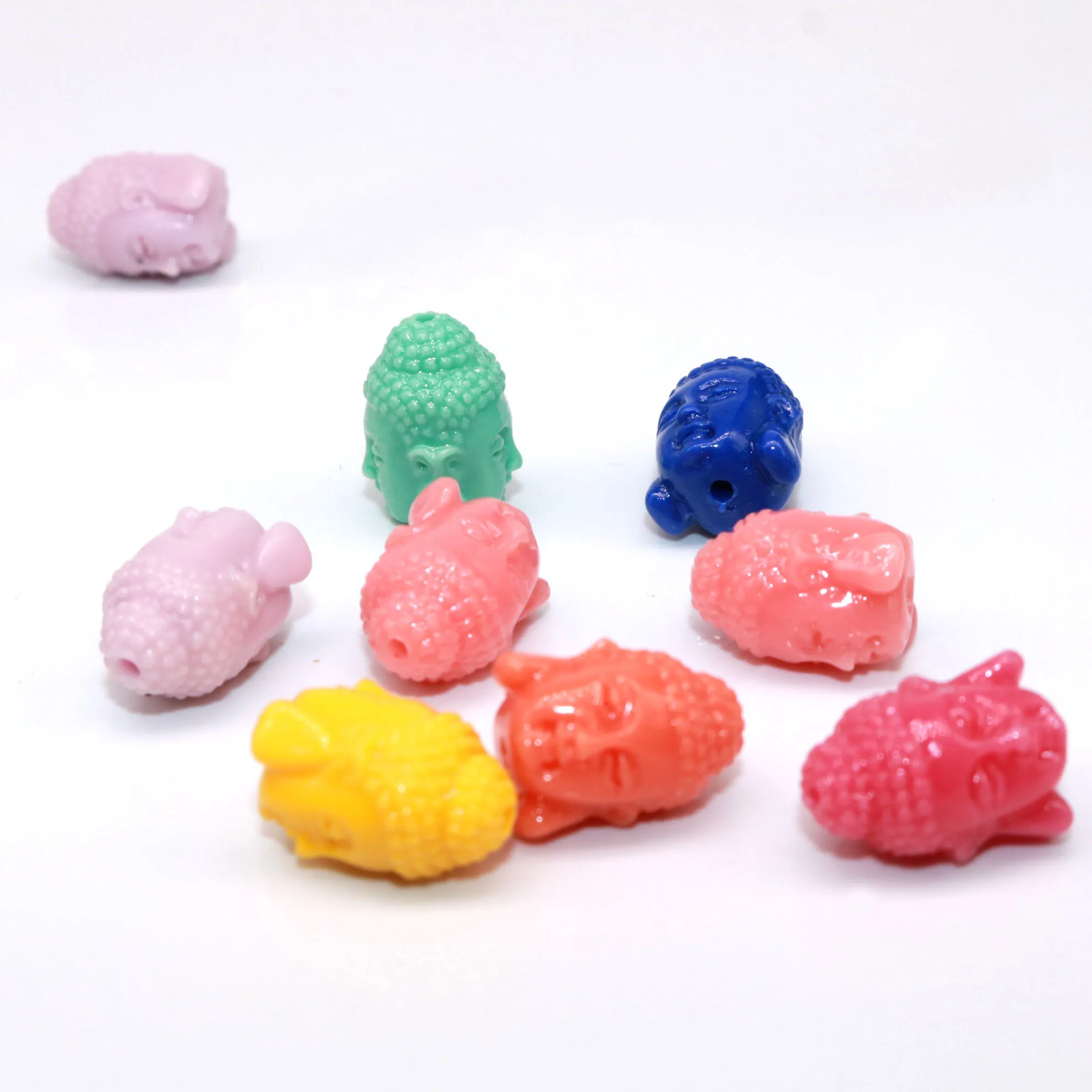 16*12MM Stone Beads Mixed colors Artificial Coral Manmade Buddha Bead for DIY Bracelets Jewelry Making | Украшения и аксессуары