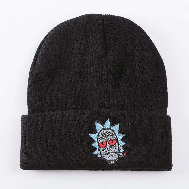 Rick Beanies Рик и шапка Морти эластичный бренд вышивка теплые зимние унисекс вязанные шапочки Skullies US анимация горнолыжные шапки