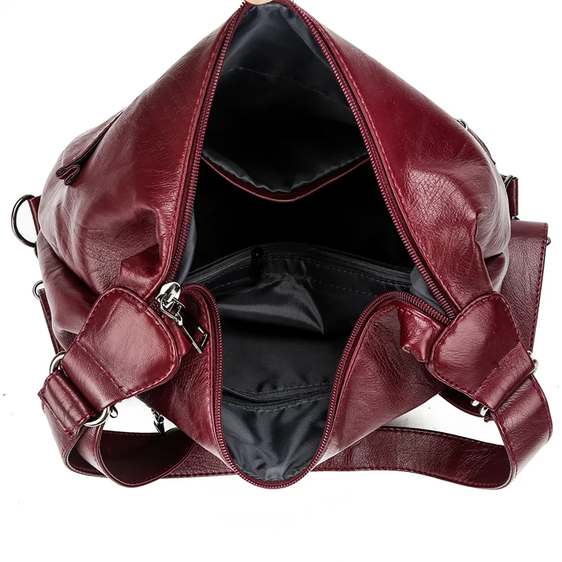 Kopen Mode Zwervers Zak Zachte Lederen Dames Multi Pocket Handtas luxe handtassen vrouwen tassen designer schoudertassen voor vrouwen sac