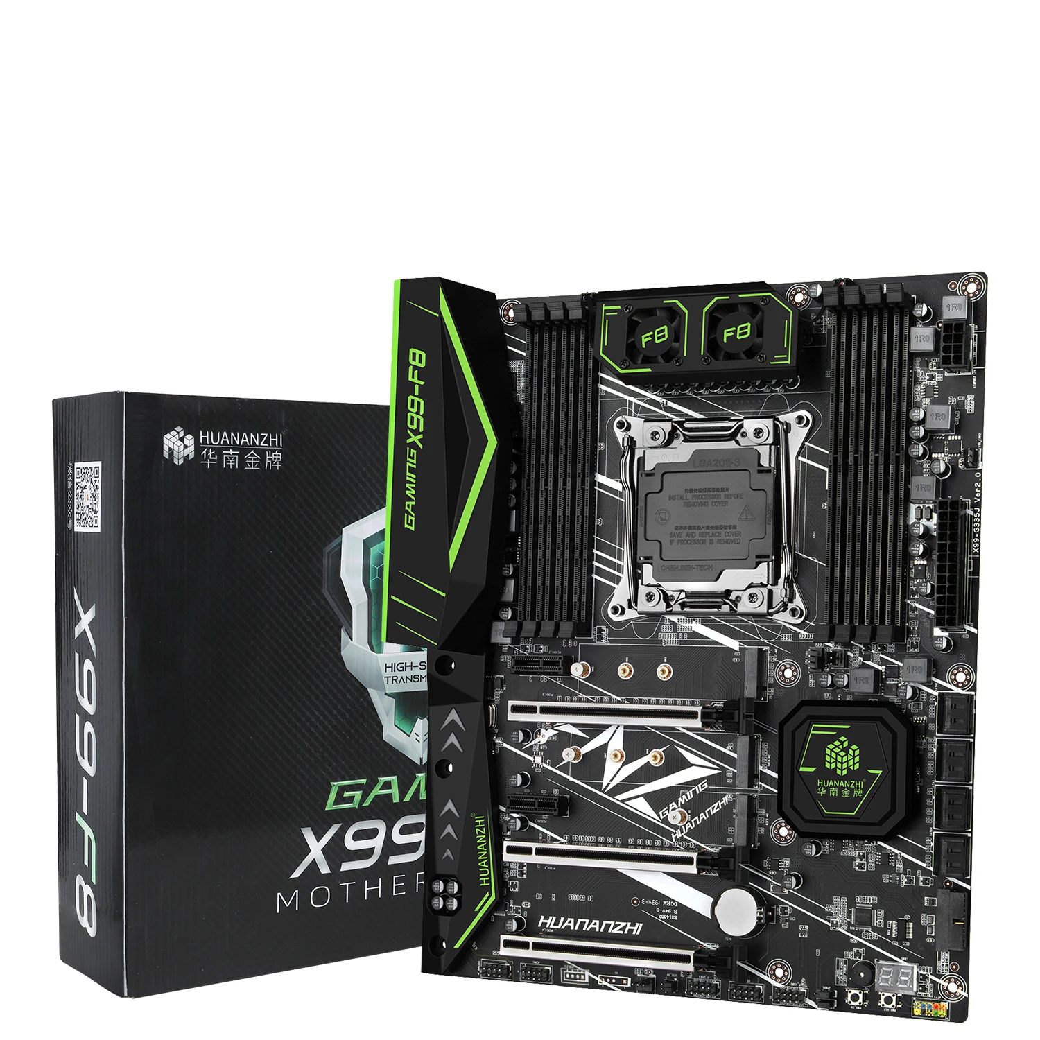 HUANANZHI - Placa base para CPU modelo X99 F8, tarjeta madre con tipo de enchufe LGA2011-3 RECC DDR4, memoria de NON-ECC dual, NVME M.2, estación de trabajo de servidor Intel XEON E5 y todas las series - Imagen 3