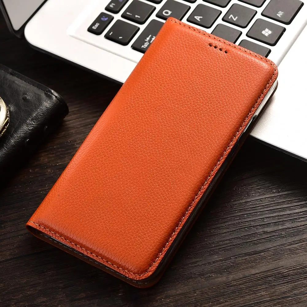 

Luxurious Litchi Grain Genuine Leather Flip Cover Phone Skin Case For Xiaomi Mi 5 5C 5X 5S Plus 6 Plus 6X A2 Cell Phone Cover