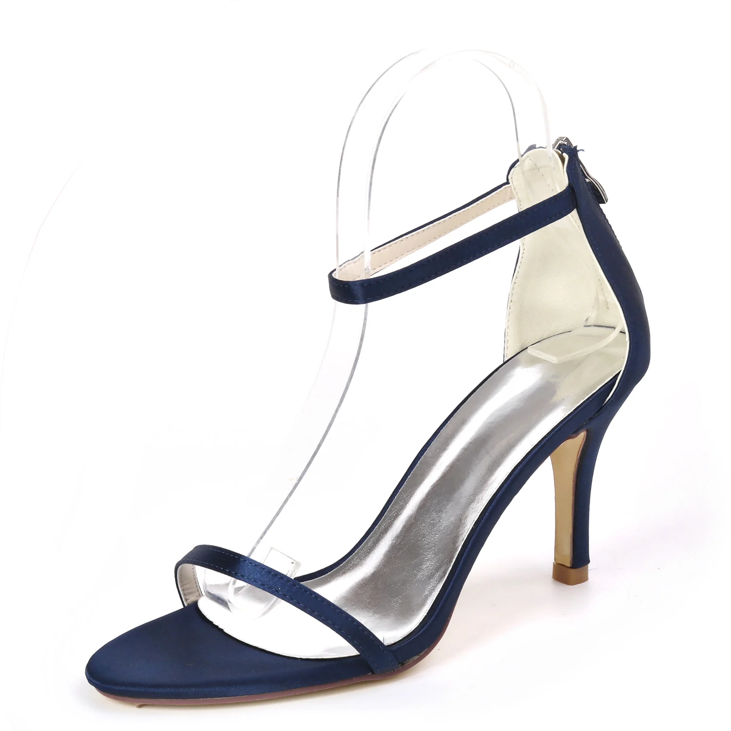

2021 New Summer Lady Shoes Elegant Satin Evening Dress Sandals 3 inches Stelitto High heels Strappy Shoes simple sexy party prom