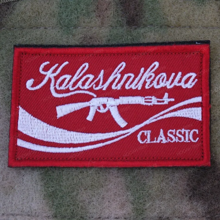 Kalashnikov Classic Tactical Embroidered Patch - I Love AK Design