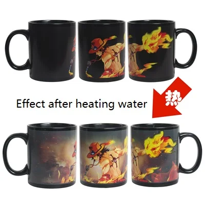 Japan Cartoon Luffy ZORO ONE PIECE Mugs With Cover Pure Color Thermos Mugs Cup Kitchen Tool Gift R
