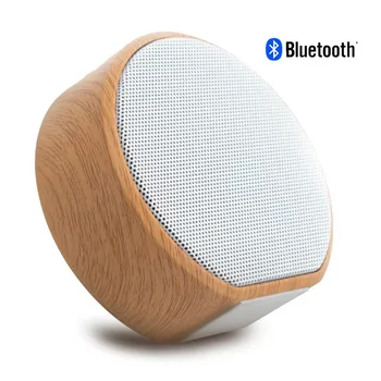 

Wood Grain Bluetooth Speaker Portable Mini Subwoofer Audio Gift Stereo Wireless Loudspeaker Sound System Support TF AUX USB A60