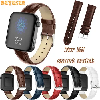 

Replacement leather wristband For Xiaomi MI Smart watch smart accessories For Mi smart watch GPS NFC 18mm bracelet wrist strap