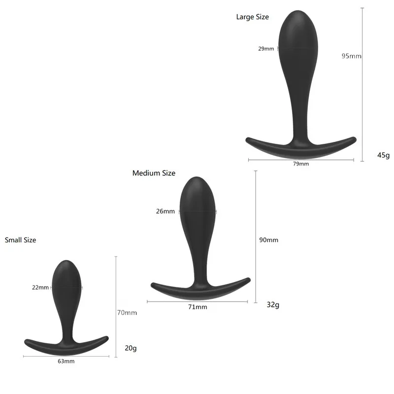 Mini-small-large-Wearable-Silicone-anal-beads-butt-plug-ball-penis-fake-dildo-insert-G-spot