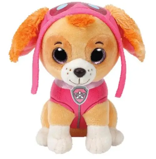 Skye Ty Paw Patrol плюшевые игрушки животных Эверест Рокки Marshall Скай зума щебень погоня трекер собака кукла 15 см - Цвет: Skye