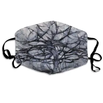

Polyester Anti-dust Mouth Mask - The Gray Tree Seamless Art Washed Reusable Mouth-Muffle - Fashion Printed Face Masks for