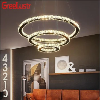 

Modern K9 crystal living room lamp LED chandelier creative fashion dining room bedroom round crystal chandelier