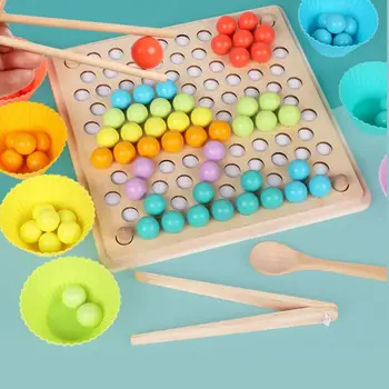 

Children Baby Multi-function Wooden Bead Puzzle Game Kids Educational Toy N1HB