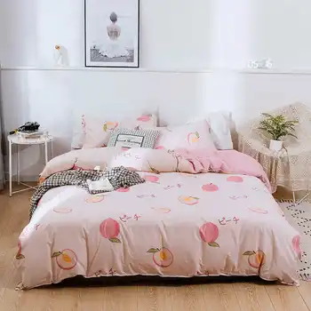 

Pink Bedding Set Pear Home Textiles Bedclothes Nordic Bedspread Bed Sheet Double Adult Kids Pillowcases Duvet Cover