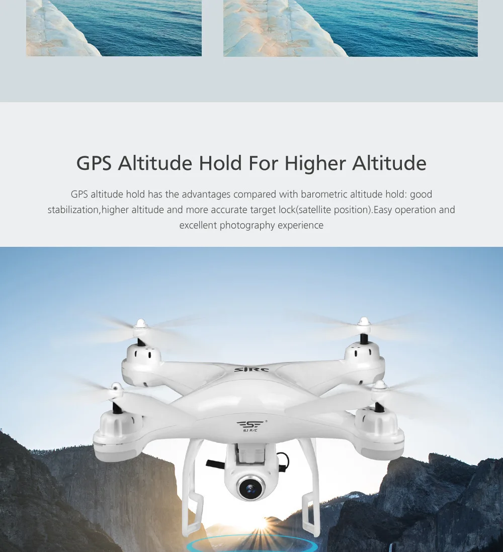 SJRC S70W двойной gps Follow Me wifi FPV Радиоуправляемый Дрон вертолет расстояние 400 м 1080P HD камера gps положение Квадрокоптер vs X183 X21 ZLRC