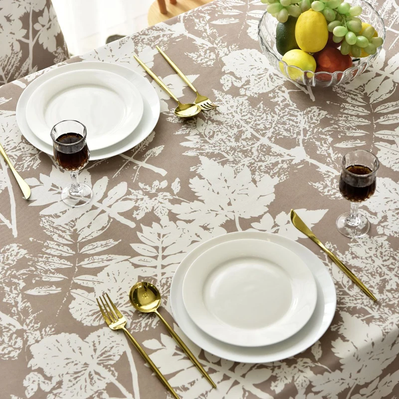  GIANTEX Waterproof Table Cloth Cotton Tablecloth Rectangular Tablecloths Dining Table Cover Obrus T