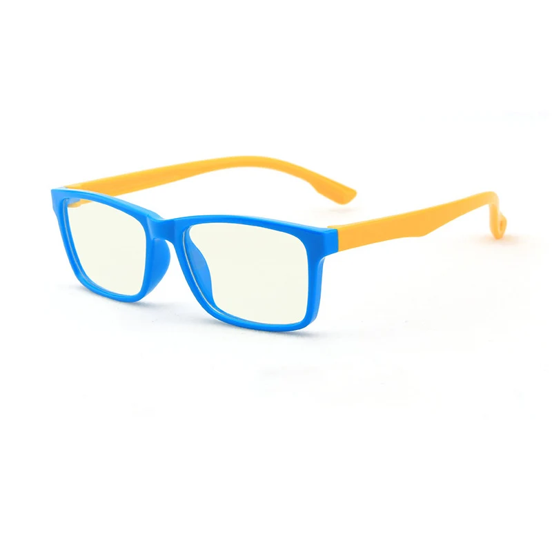 Детский анти-синий светильник, очки, блокирующие лучи, компьютерные очки, Брендовые очки для мальчиков и девочек - Цвет оправы: Blue-Yellow