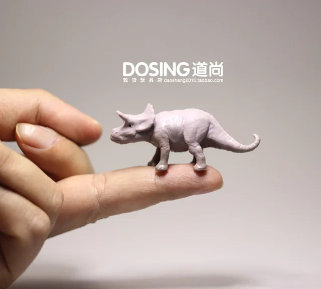 Jurassic Wild Animals Dinosaur Model Ornament Mini Triceratops Fairy Garden Miniatures Bonsai Decor Action Figure Figurines Toys 3