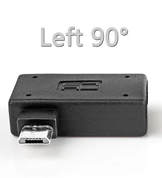 Left Микро USB к Usb Otg адаптер с питанием планшета мобильного телефона внешний Usb флэш-накопитель открытка с изображением мыши ридер - Цвет: Left