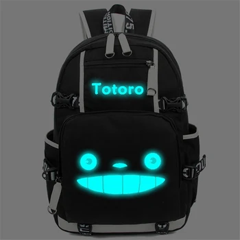 

Anime Totoro School Bags For Teenager Backpack My Neighbour Totoro Luminous Students Bookbag Laptop Travel Rucksack