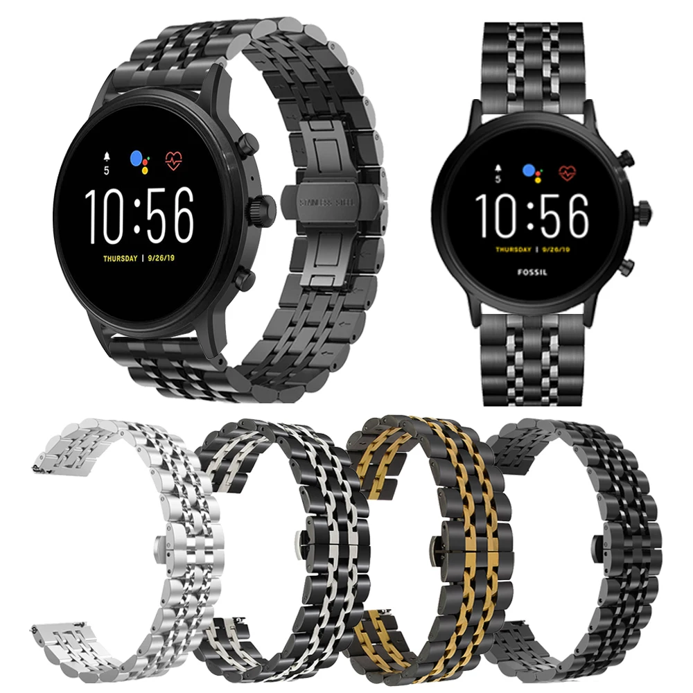 Металлический ремешок для часов Fossil Gen 5 Carlyle /Gen Julianna браслет из нержавеющей стали