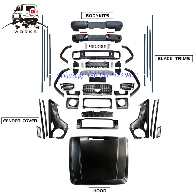 Новый комплект корпуса W463 old to NEW w464 для w463 g500 g63 upgrade W463A 2019 передний бампер блендер