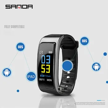 

Y3 Smart Bracelet Wristband Waterproof Touch Screen Wireless Control Fitness Pedometer For Sport With Heart Rate Function