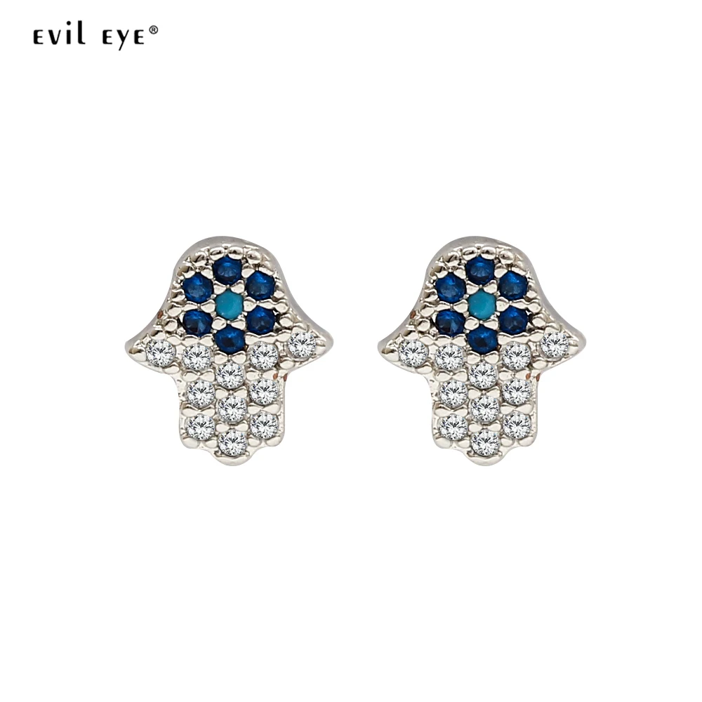Evil Eye Jewelry Silver Stud Earrings Earring Turkish Eye Hamsa