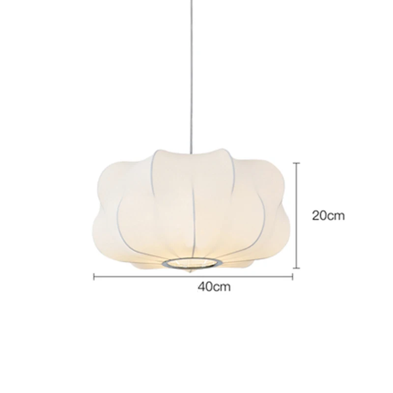 40cmx20cm Китайский стиль, кулон с шелковыми нитями, освещение, светодиодный подвесной светильник в стиле АР-деко, для столовой, гостиной, спальни, кухни, ресторана, подвесной светильник - Цвет корпуса: 40cmx20cm
