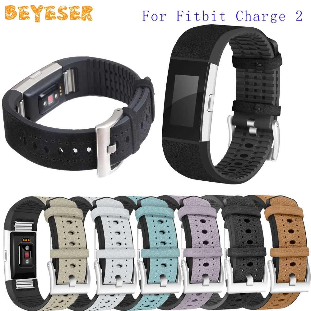 Браслет из натуральной кожи для FitBit Charge 2 Смарт-часы аксессуары ремень Замена для FitBit Charge 2 Смарт ремешок для наручных часов