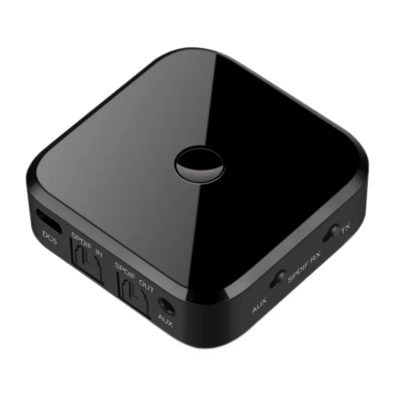 HD Bluetooth 5,0 передатчик приемник беспроводной аудио адаптер 3,5 мм AUX/SPDIF для ТВ ПК - Цвет: black