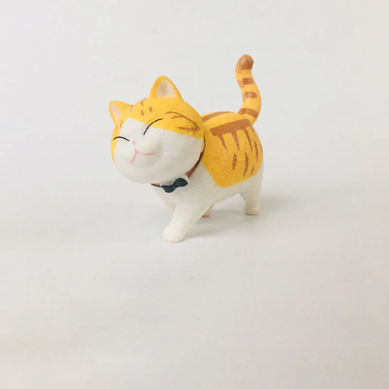 1 шт. Милая Мини ПВХ анимационная модель кошка игрушечные фигурки игрушка творческая индивидуальность украшения ручной работы приборной панели оформление балкона - Цвет: 8