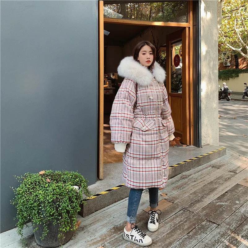 

INS down Jacket Cotton-padded Clothes Women's Mid-length Cotton-padded Jacket 2018 New Style Loose-Fit Online Celebrity down Coa