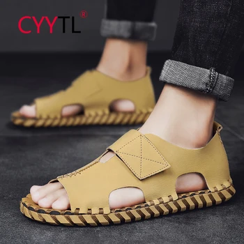 

Fashion Men's Beach Sandals 2020 Summer Men Shoes Casual Open Toe Business Slippers Water Beach Sandalias