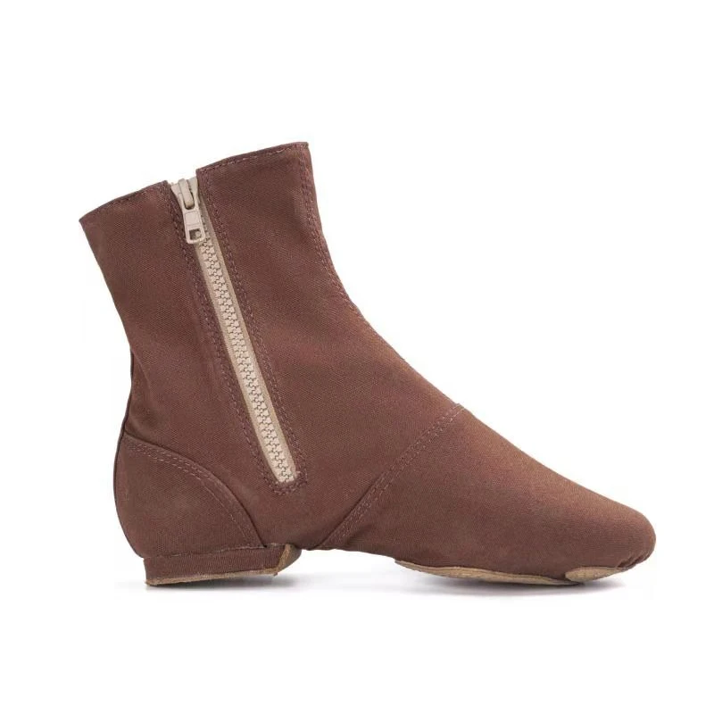 Sansha Unisex Side Zip Jazz Boot High Grade Canvas Suede Split-Sole Women Men Girls Modern Dance Shoes JB6C dance shoes