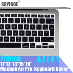 France Laptop Keyboard cover suitable for Macbook pro13 Air13 silicone keyboard film AZERT layout A2337 A2338 A2159 A1932 A1708