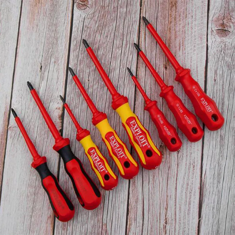 1000V Insulated Slotted / Phillips Screwdriver Electrician Labor-saving Manual | Обустройство дома