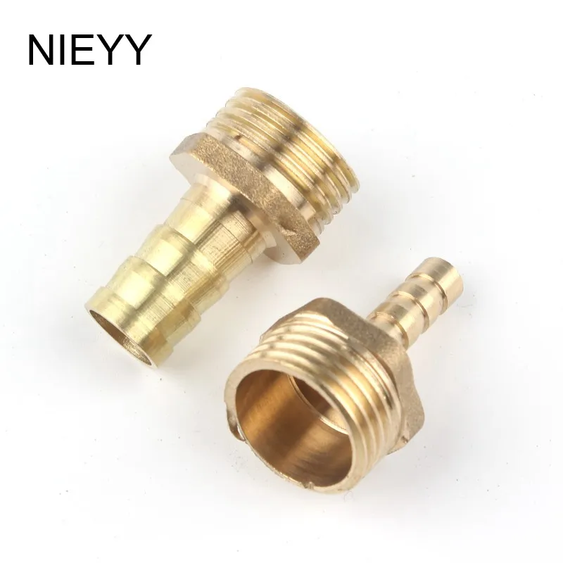 

2pcs Copper 1/2 inch Thread Adapter 6mm-19mm Garden Hose Water Hose Connector Pneumatic Hose Pump For Aquarium Fish Tank Garden