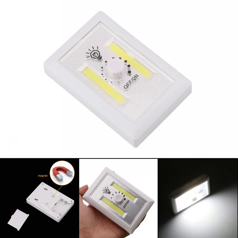 COB Magnetic Mini LED Cordless Light Switch Wall Night Lights Battery Operated Kitchen Cabinet Garage Closet Camp Emergency Lamp night lamp for bedroom wall